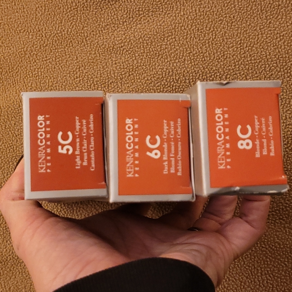 Kenra permanent hair color 5C, 6C and 8C